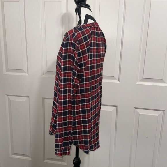 VELVET BY GRAHAM & SPENCER Red Plaid Blouse - Picture 3 of 6